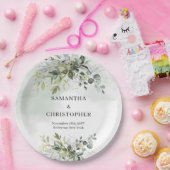 Boho groen en goud eucalyptus loof chic papieren bordje (Feest)