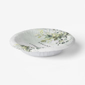 Boho groen en goud eucalyptus loof chic papieren kommen (Gebogen)