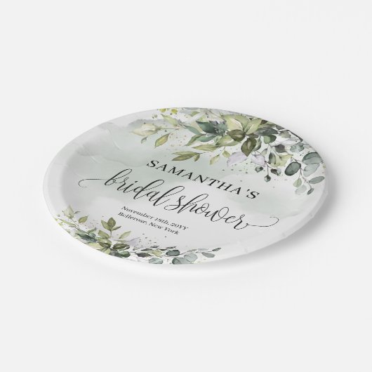 Boho groen en gouden Vrijgezellenfeest borden Papieren Bordje (Gekanteld)