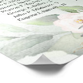 Boho groen en witte bloemen goud Alfabetisch Poster (Hoek)