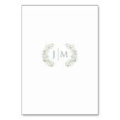 Boho groen eucalyptus bruiloft tafel nummers kaart (Achterkant)