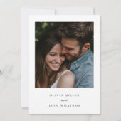 Boho groen eucalyptus foto bruiloft uitnodiging (Achterkant)