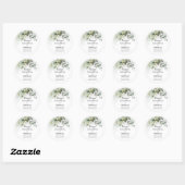 Boho groen eucalyptus gebladerte gouden schitterin ronde sticker (Vel)