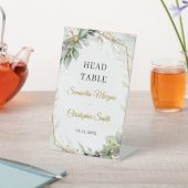 Boho groen eucalyptus gebladerte Hoofdtafel Reclamebord Met Voetstuk (Insitu)