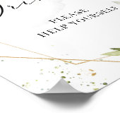 Boho groen gebladerte gouden geometrische drankjes poster (Hoek)