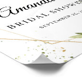 Boho groen gebladerte gouden geometrische welkomst poster (Hoek)