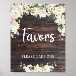 Boho groen gebladerte rustieke houten favorieten b poster