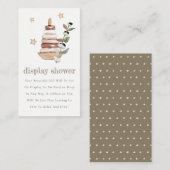 Boho Groen Genderneutraal Speelgoed Luier Baby sho Informatiekaartje (Voorkant / Achterkant)