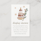 Boho Groen Genderneutraal Speelgoed Luier Baby sho Informatiekaartje (Voorkant)