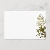 Boho groen moderne bloemreceptie bruiloft informatiekaartje (Achterkant)