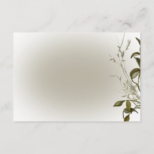 Boho groen moderne details bruiloft informatiekaartje (Achterkant)