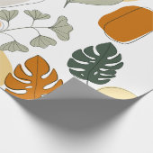 Boho groen monstera verlaat natuur cadeaupapier (Hoek)