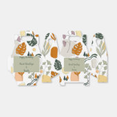 Boho groen monstera verlaat natuur op maat bedankdoosjes (Uitgevouwen)