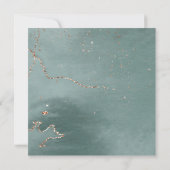 Boho Groen Rood Bloemen Patroon Gelukkig Huwelijk Kaart (Achterkant)