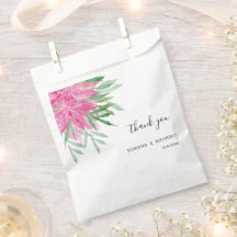 Boho Groen Roze Bloem Waterverf