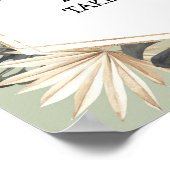 Boho groen salie jongen wild een verjaardag gunste poster (Hoek)