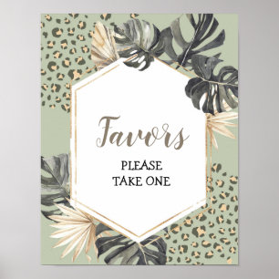 Boho groen salie jongen wild een verjaardag gunste poster