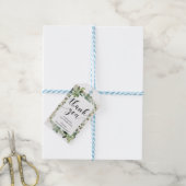 Boho Groen sappig bloemengoud Vrijgezellenfeest Cadeaulabel (Met Touw)