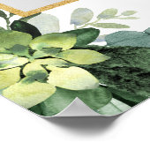 Boho groen succulent bruiloftsfoto prop poster (Hoek)