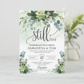 Boho groen succulent eucalyptus we doen het nog st kaart (Staand voorkant)