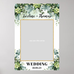 Boho groen vetplant bruiloft foto prop poster