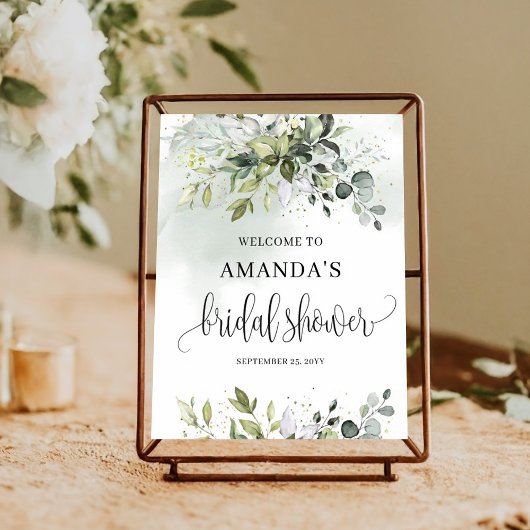 Boho groen vrijgezellenfeest welkomstbord poster