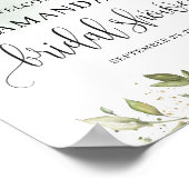 Boho groen vrijgezellenfeest welkomstbord poster (Hoek)