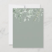 Boho groen zwart eucalyptus bruiloft dank u bedankkaart (Achterkant)