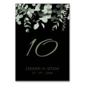 Boho groen zwart eucalyptus bruiloft kaart (Voorkant)