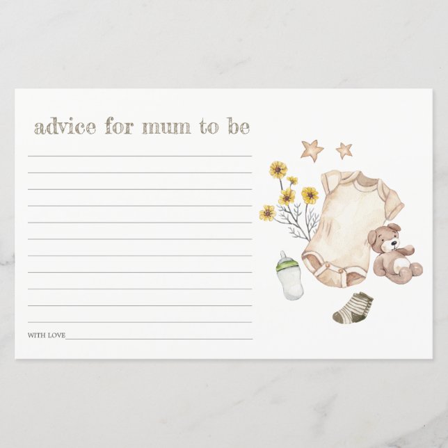 Boho Groene Babykleding Genderneutraal Baby shower (Voorkant)