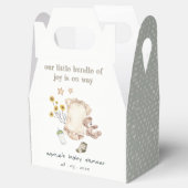 Boho Groene Babykleding Genderneutraal Baby shower Bedankdoosjes (Geopend)