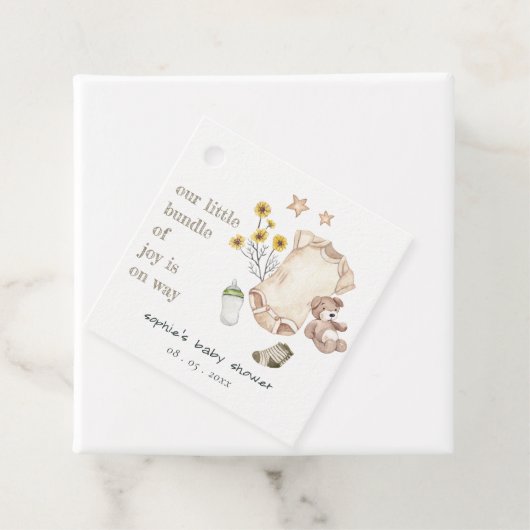 Boho Groene Babykleding Genderneutraal Baby shower Bedankjes Labels (In situ)