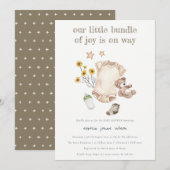 Boho Groene Babykleding Genderneutraal Baby shower Kaart (Voorkant / Achterkant)