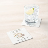 Boho Groene Babykleding Genderneutraal Baby shower Kartonnen Onderzetters (Insitu)