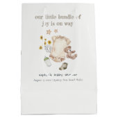 Boho Groene Babykleding Genderneutraal Baby shower Medium Cadeauzakje (Achterkant)