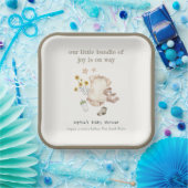 Boho Groene Babykleding Genderneutraal Baby shower Papieren Bordje (Feest)