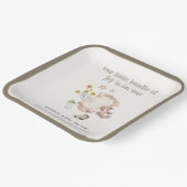 Boho Groene Babykleding Genderneutraal Baby shower Papieren Bordje (Gebogen)