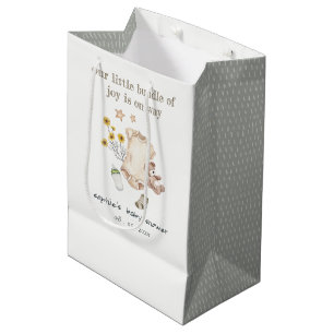 Boho groene babykleren geslachtsneutrale baby show medium cadeauzakje