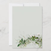 Boho Groene Bladeren Script Proefdinermiddag Kaart (Achterkant)