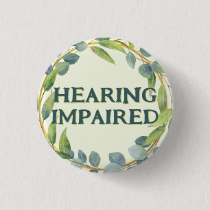 Boho Groene Bladeren Slechthorend Ronde Button 3,2 Cm