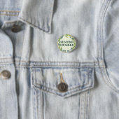 Boho Groene Bladeren Slechthorend Ronde Button 3,2 Cm (In situ)