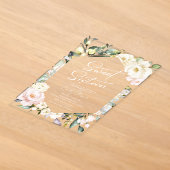 Boho Groene Bloem Kader Sweet 16 Acryl Uitnodigingen (Laagn)