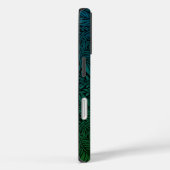 Boho groene bloemrijke gouden monogram naam Case-Mate iPhone case (Achterkant / Rechts)