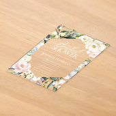 Boho Groene Bloemstuk Bruidsdouche Acryl Uitnodigingen (Laagn)