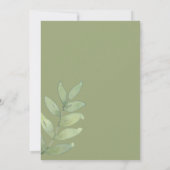Boho Groene Botanische Trouwdag Kaart (Achterkant)