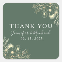 Boho Groene Bruiloft Dank u