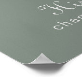 Boho groene bruiloftsbarmenu  poster (Hoek)