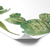 Boho groene cactus geslacht neutrale welkomstdouch poster (Hoek)