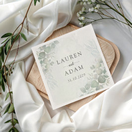 Boho Groene Eucalyptus Botanische Huwelijk Servet