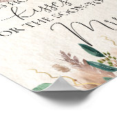 Boho Groene Eucalyptus Pampas Guess Kisses spel Poster (Hoek)